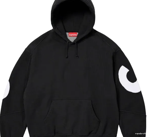 Grey SWEATSHIRT S HOODED M XL Big Hoodie L BIG JACQUARD Sweatshirt Black LOGO LOGO Back 0817